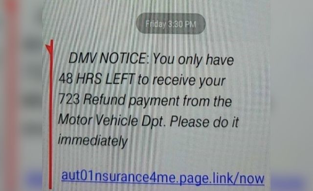 DMV警告：说你有钱退的，是骗子！