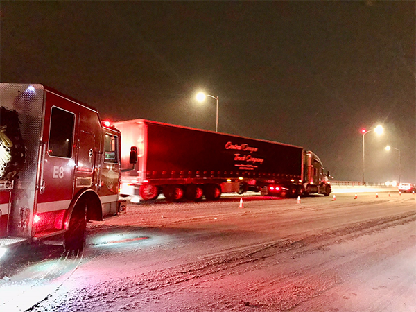 今年对不带雪链的卡车的罚款增加了一倍