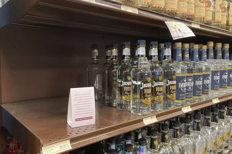 俄罗斯生产的烈酒被撤架