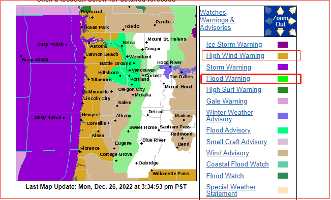 洪水警报生效，俄勒冈州狂风暴雨交加！