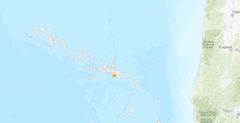 俄勒冈州海岸发生4.4级地震