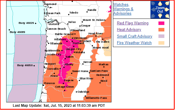 红旗警报生效，波特兰都市圈迎来本周最热的一天