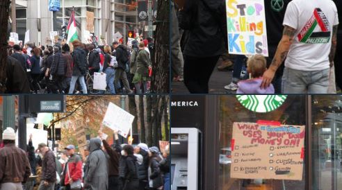 波特兰人抗议以色列对加沙的战争